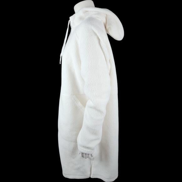 Muk Luk Teddy Bear Sherpa Lounger with Hood White Large NWT - Picture 7 of 15